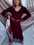 Adīta kleita "EMBER FIRE 552" - BORDO